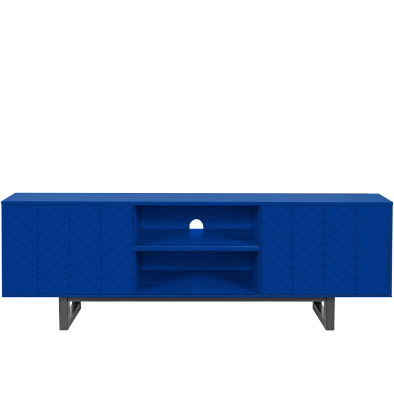 Camden Blue Herringbone TV Stand